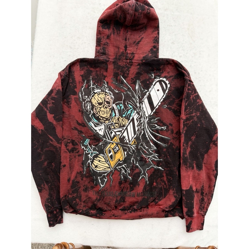 Warren Lotas Texas Chainsaw Massacre Tie-dye  Hoodie Mens Size XL AUTHENTIC RARE
